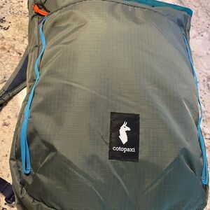 Cotopaxi Olive and Blue Laptop Backpack new without tags